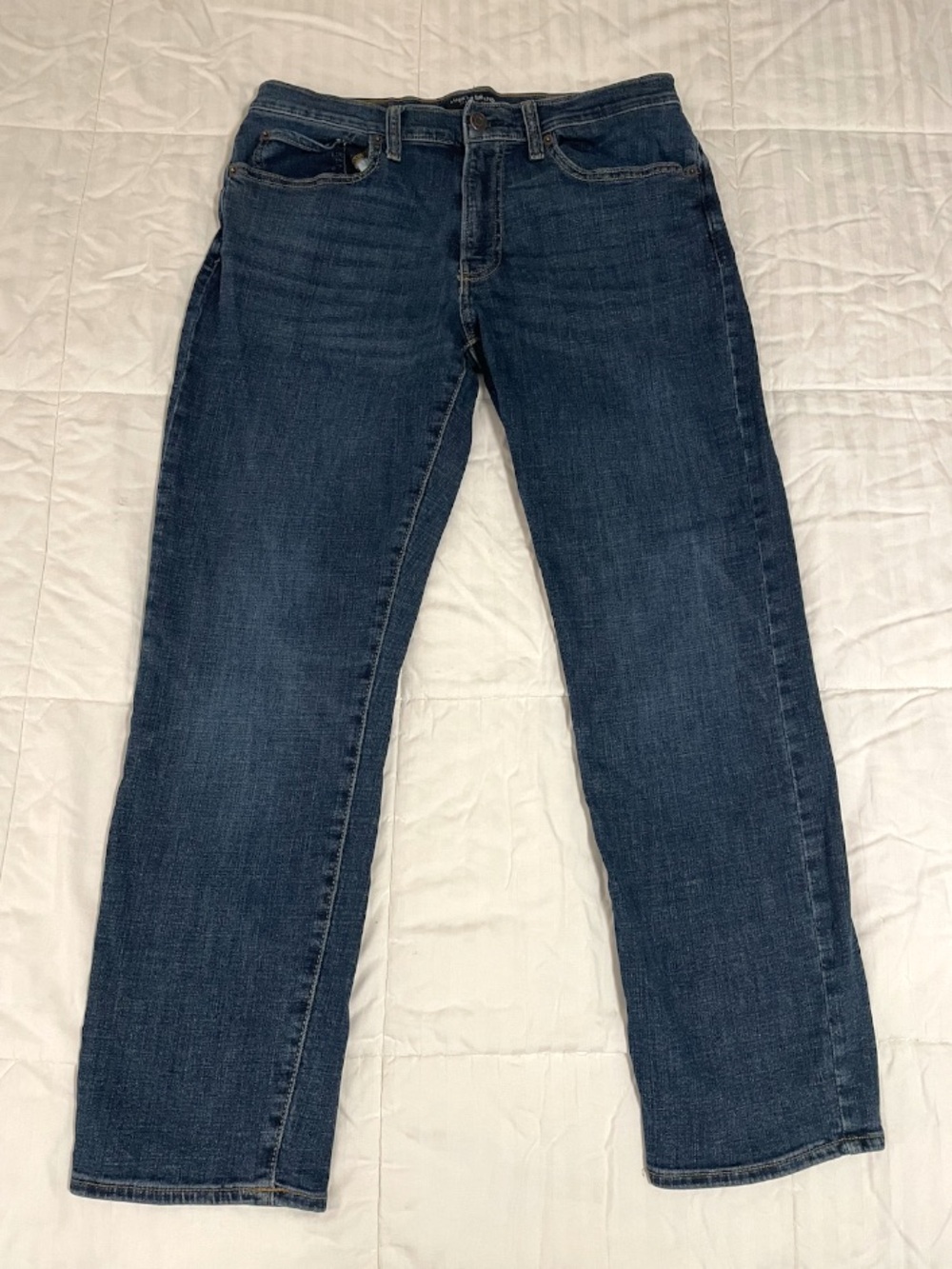 Lucky Brand Womens Blue Denim Jeans 32x30 121 Slim Straight Dark Wash EUC
